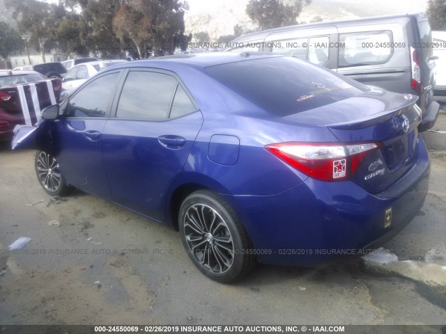 5YFBURHEXEP104297 - 2014 TOYOTA COROLLA L/LE/LE PLS/PRM/S/S PLS BLUE photo 3