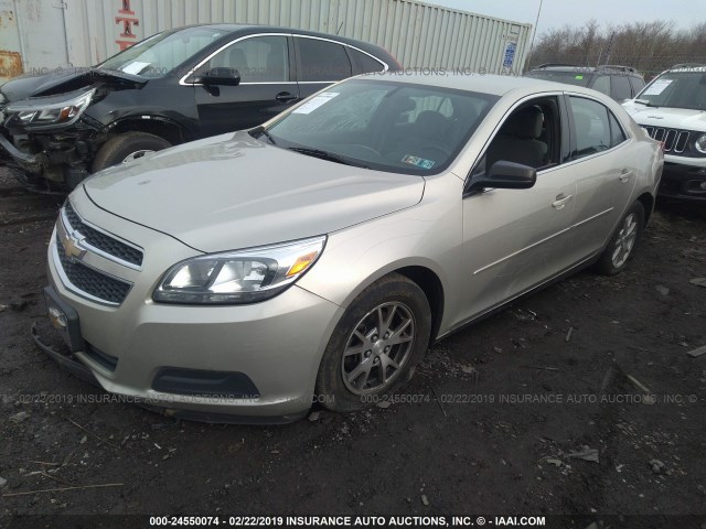 1G11A5SA6DF337482 - 2013 CHEVROLET MALIBU LS BEIGE photo 2