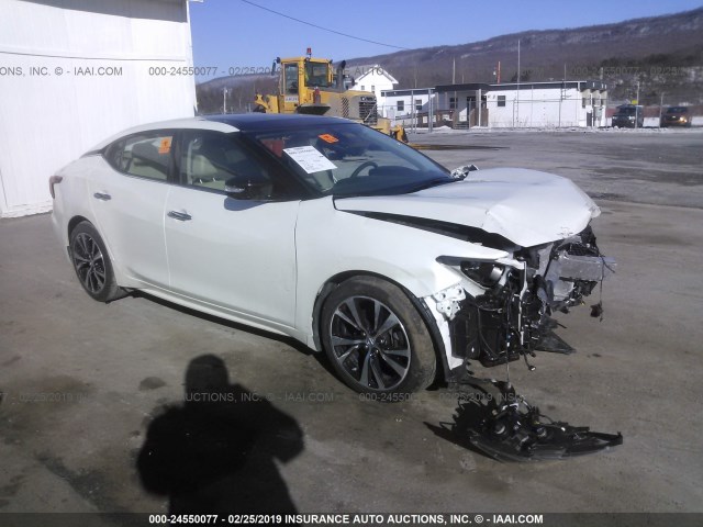 1N4AA6AP6JC401655 - 2018 NISSAN MAXIMA 3.5S/SV/SL/SR/PLAT WHITE photo 1