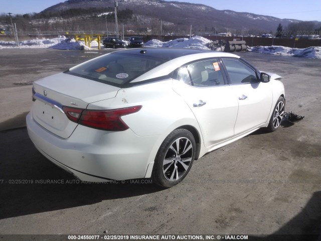 1N4AA6AP6JC401655 - 2018 NISSAN MAXIMA 3.5S/SV/SL/SR/PLAT WHITE photo 4