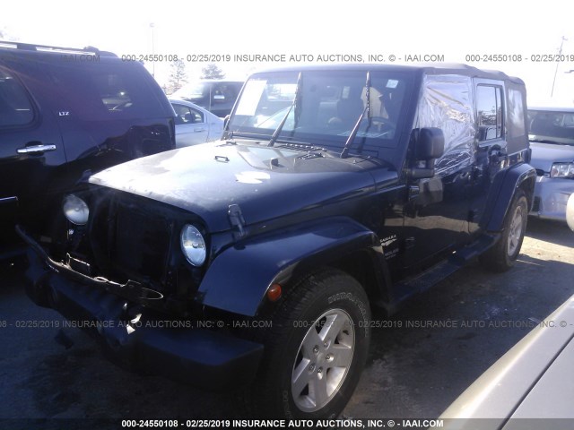 1J4GB59197L143162 - 2007 JEEP WRANGLER SAHARA BLACK photo 2