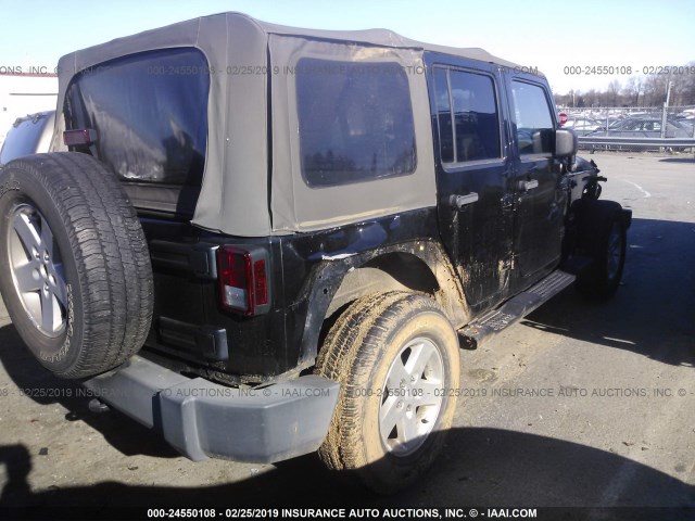 1J4GB59197L143162 - 2007 JEEP WRANGLER SAHARA BLACK photo 4