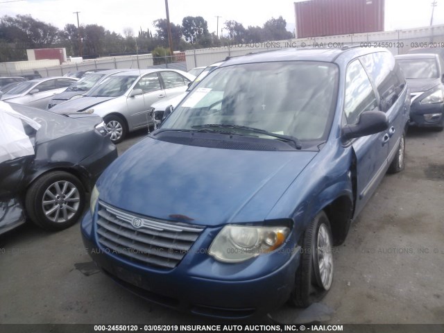 2C4GP54L85R291761 - 2005 CHRYSLER TOWN & COUNTRY TOURING BLUE photo 2