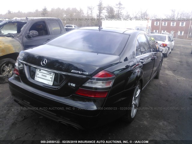 WDDNG77X08A169329 - 2008 MERCEDES-BENZ S 63 AMG BLACK photo 4