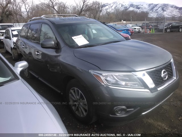 5N1AR2MM3GC662713 - 2016 NISSAN PATHFINDER S/SV/SL/PLATINUM GRAY photo 1