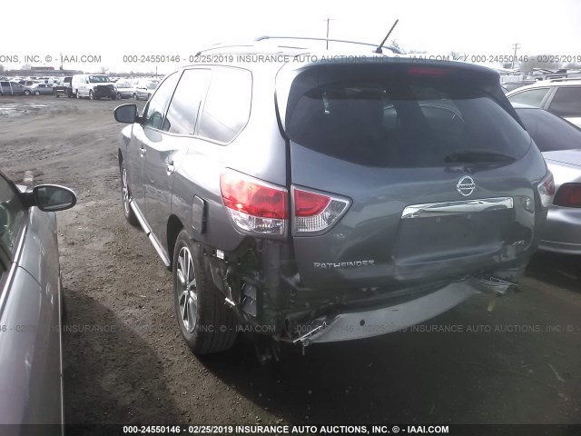 5N1AR2MM3GC662713 - 2016 NISSAN PATHFINDER S/SV/SL/PLATINUM GRAY photo 3