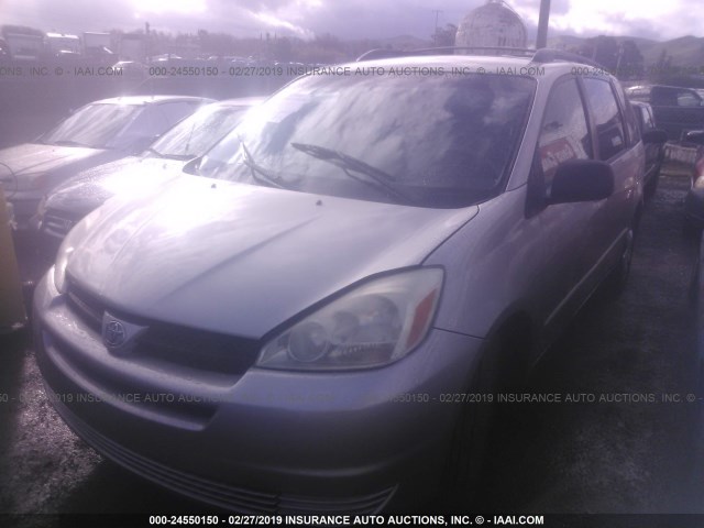 5TDZA23C45S277180 - 2005 TOYOTA SIENNA CE/LE GRAY photo 2