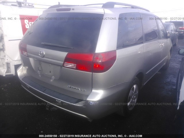 5TDZA23C45S277180 - 2005 TOYOTA SIENNA CE/LE GRAY photo 4