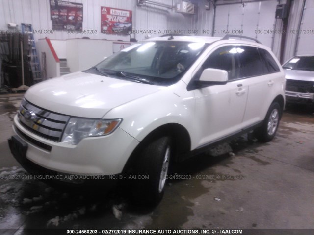 2FMDK48C88BA26787 - 2008 FORD EDGE SEL WHITE photo 2