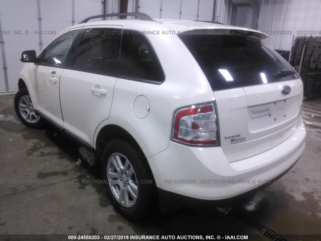 2FMDK48C88BA26787 - 2008 FORD EDGE SEL WHITE photo 3