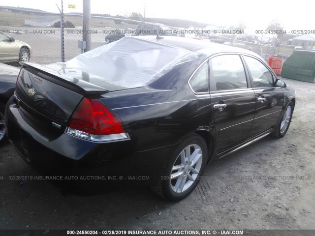 2G1WC5E35D1233165 - 2013 CHEVROLET IMPALA LTZ BLACK photo 4