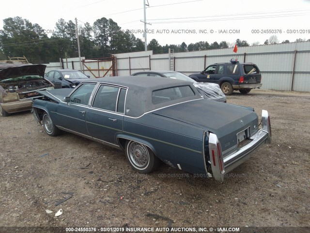 1G6DW69Y2G9712563 - 1986 CADILLAC FLEETWOOD BROUGHAM BLUE photo 3