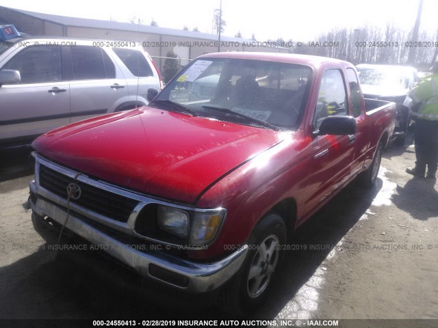 4TAVL52N8TZ161923 - 1996 TOYOTA TACOMA XTRACAB RED photo 2