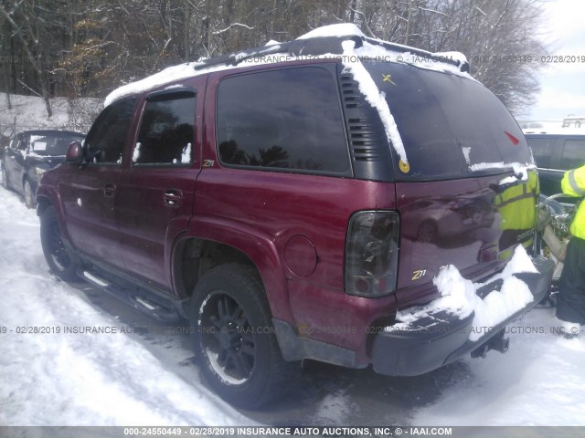 1GNEK13T94R216188 - 2004 CHEVROLET TAHOE K1500 RED photo 3