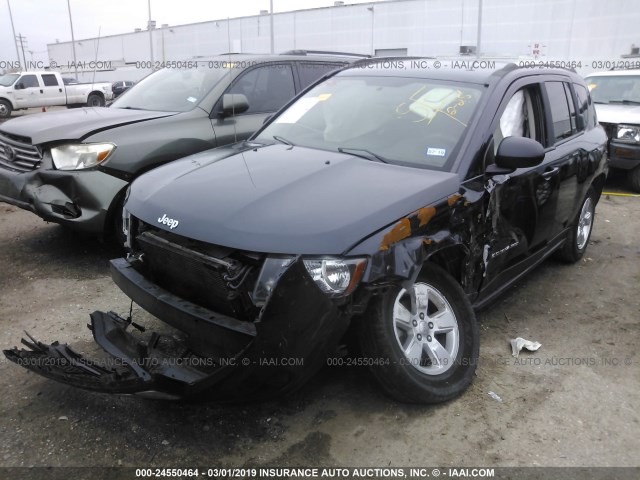 1C4NJCBA2ED832465 - 2014 JEEP COMPASS SPORT BLACK photo 2