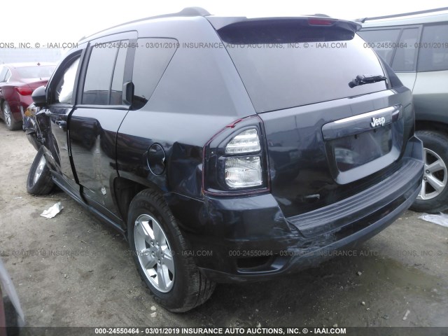 1C4NJCBA2ED832465 - 2014 JEEP COMPASS SPORT BLACK photo 3