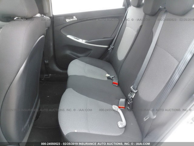 KMHCT5AEXEU172656 - 2014 HYUNDAI ACCENT GLS/GS SILVER photo 8