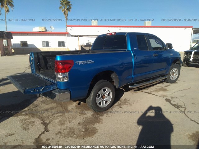 5TFRV54157X017886 - 2007 TOYOTA TUNDRA DOUBLE CAB SR5 BLUE photo 4