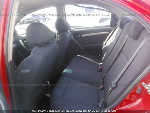 KL1TD566X8B064094 - 2008 CHEVROLET AVEO LS RED photo 8