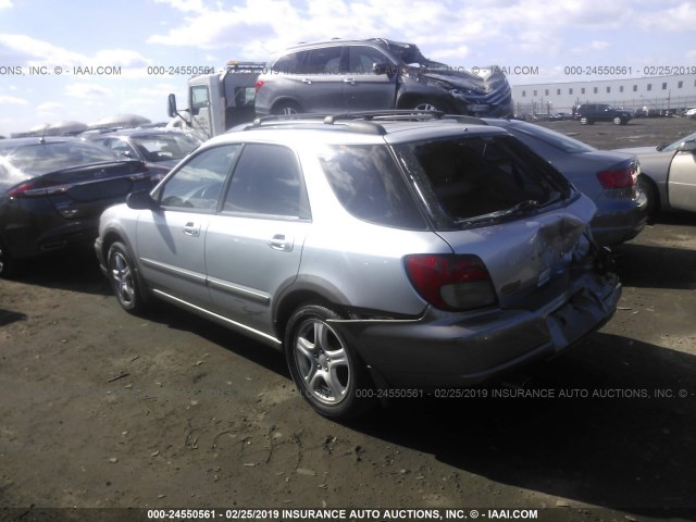 JF1GG685X2G823757 - 2002 SUBARU IMPREZA OUTBACK SPORT SILVER photo 3