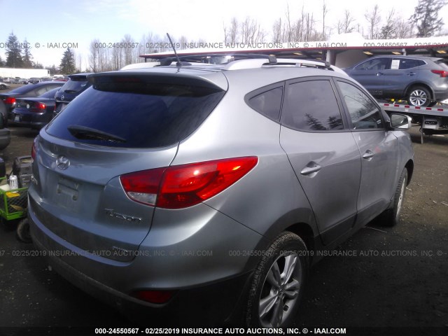 KM8JUCAC5CU542528 - 2012 HYUNDAI TUCSON GLS/LIMITED 银色 照片 4