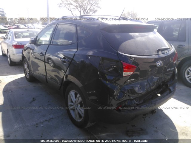 KM8JU3AC2CU363816 - 2012 HYUNDAI TUCSON GLS/LIMITED 黑色 照片 3