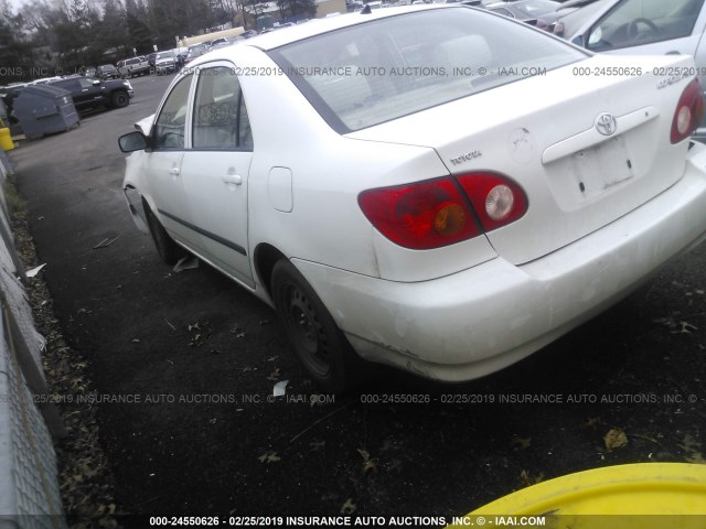 1NXBR32E03Z083401 - 2003 TOYOTA COROLLA CE/LE/S WHITE photo 3