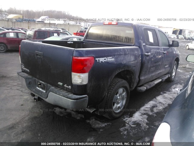 5TFDW5F19AX147102 - 2010 TOYOTA TUNDRA CREWMAX SR5 Dark Blue photo 4