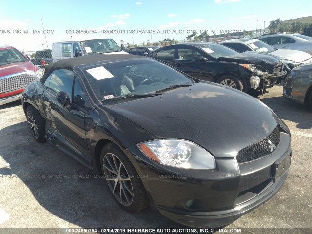 4A37L3ET9BE002195 - 2011 MITSUBISHI ECLIPSE SPYDER GT BLACK photo 1