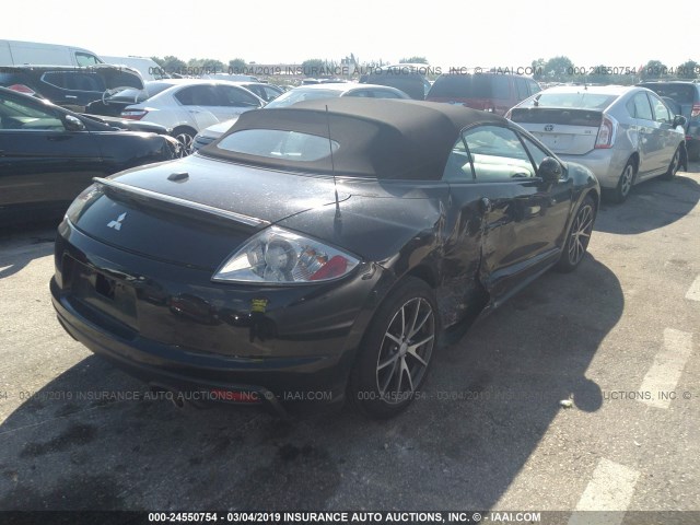 4A37L3ET9BE002195 - 2011 MITSUBISHI ECLIPSE SPYDER GT BLACK photo 4