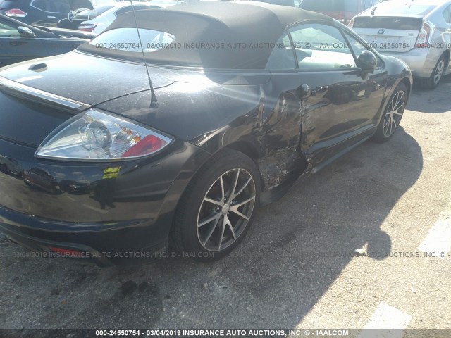 4A37L3ET9BE002195 - 2011 MITSUBISHI ECLIPSE SPYDER GT BLACK photo 6