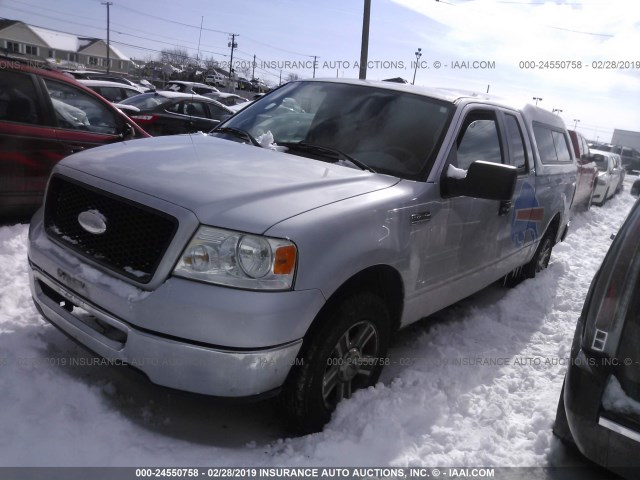 1FTRX12W76NB10291 - 2006 FORD F150 GRAY photo 2