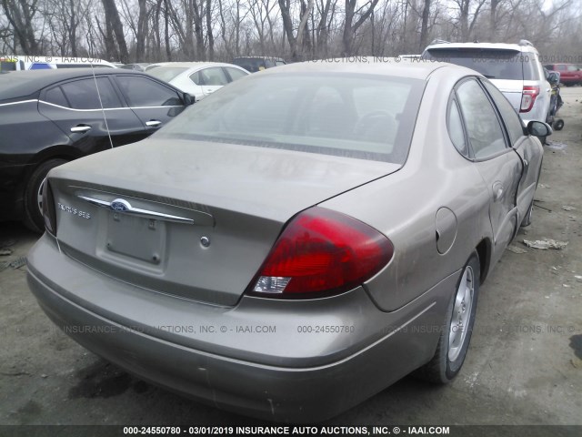 1FAFP55U02G207678 - 2002 FORD TAURUS SES TAN photo 4