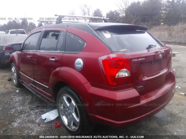 1B3HE78K57D109965 - 2007 DODGE CALIBER R/T RED photo 3