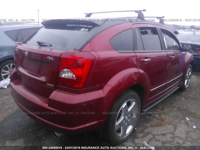 1B3HE78K57D109965 - 2007 DODGE CALIBER R/T RED photo 4