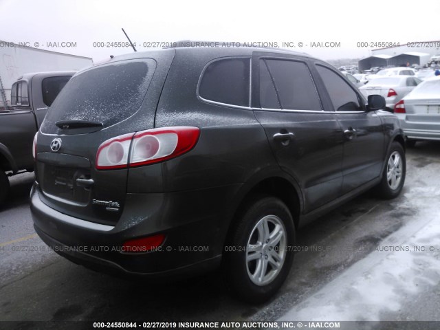 5NMSGDAB4AH357369 - 2010 HYUNDAI SANTA FE GLS GRAY photo 4