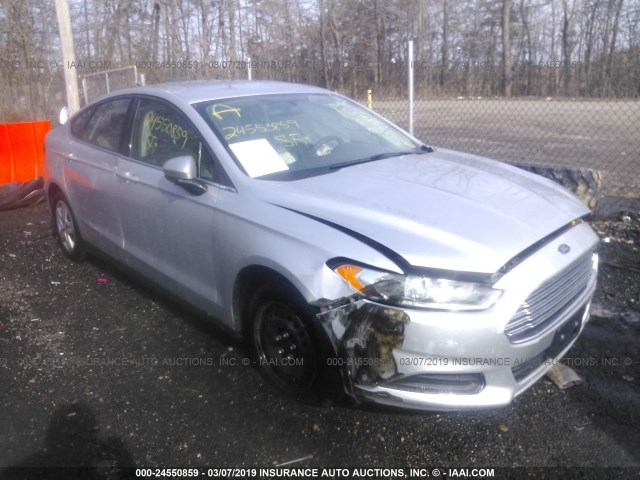 3FA6P0G74ER131048 - 2014 FORD FUSION S SILVER photo 1