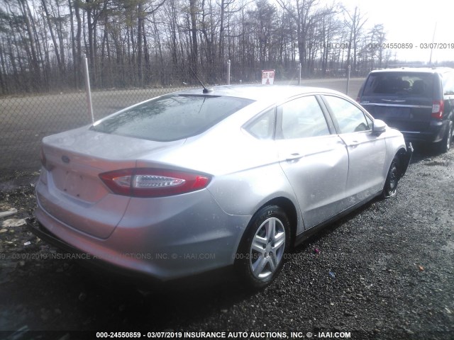 3FA6P0G74ER131048 - 2014 FORD FUSION S SILVER photo 4