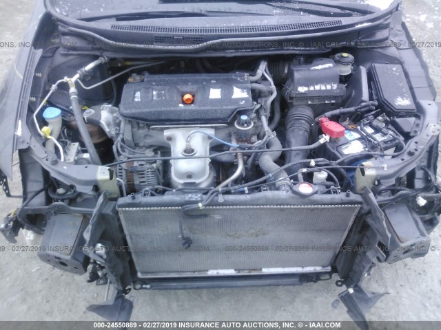 2HGFG3B07CH508939 - 2012 HONDA CIVIC EXL ნაცრისფერი ფოტო 10