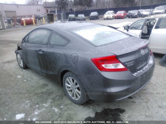 2HGFG3B07CH508939 - 2012 HONDA CIVIC EXL ნაცრისფერი ფოტო 3