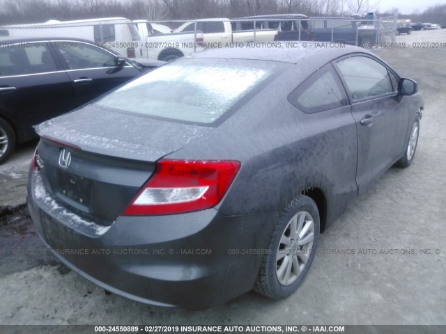 2HGFG3B07CH508939 - 2012 HONDA CIVIC EXL ნაცრისფერი ფოტო 4