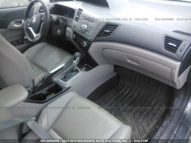 2HGFG3B07CH508939 - 2012 HONDA CIVIC EXL ნაცრისფერი ფოტო 5