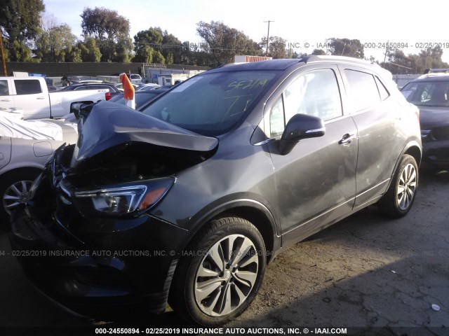 KL4CJASB9HB075367 - 2017 BUICK ENCORE PREFERRED GRAY photo 2