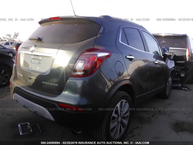 KL4CJASB9HB075367 - 2017 BUICK ENCORE PREFERRED GRAY photo 4