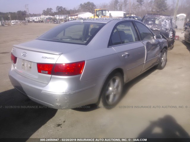 5NPEU46C09H511467 - 2009 HYUNDAI SONATA SE/LIMITED SILVER photo 4