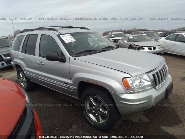 1J4GW58NX4C231531 - 2004 JEEP GRAND CHEROKEE LIMITED SILVER photo 1