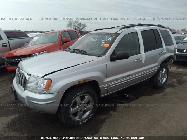 1J4GW58NX4C231531 - 2004 JEEP GRAND CHEROKEE LIMITED SILVER photo 2