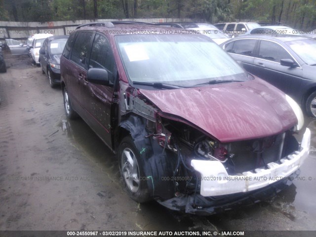 5TDZA23C05S271845 - 2005 TOYOTA SIENNA CE/LE RED photo 1