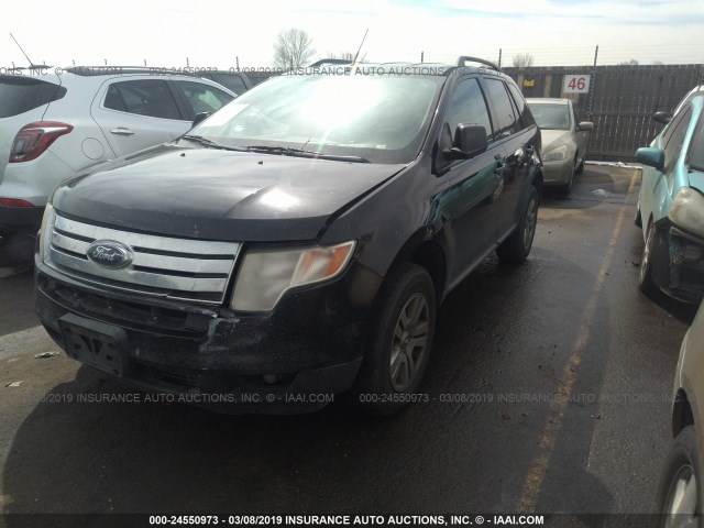 2FMDK48C58BB10565 - 2008 FORD EDGE SEL BLACK photo 2