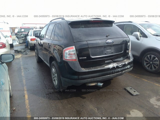 2FMDK48C58BB10565 - 2008 FORD EDGE SEL BLACK photo 3